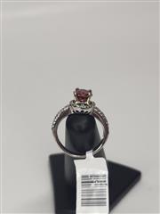 Amethyst Lady's Stone & Diamond Ring 58 Diamonds .500 Carat T.W. 14K White Gold